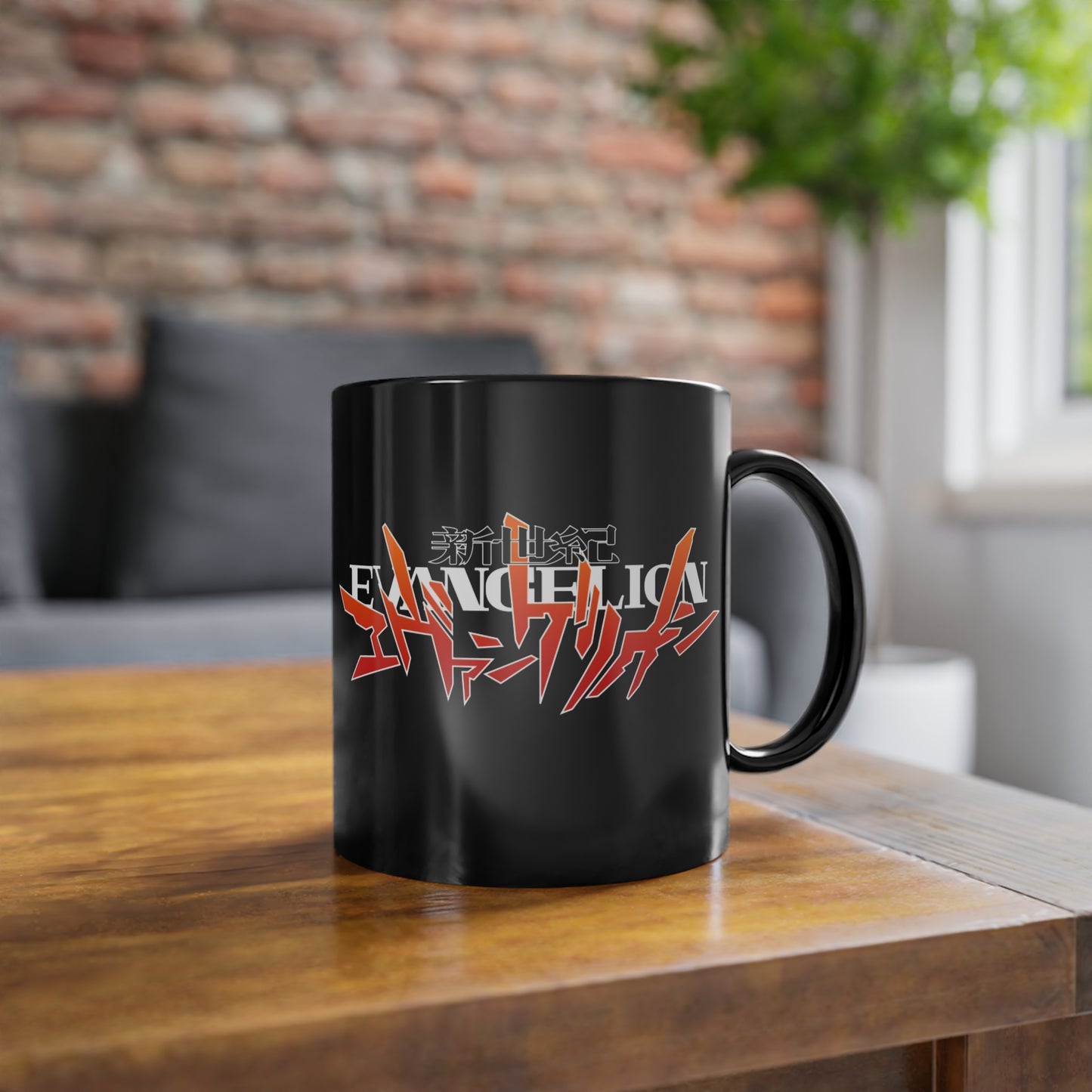 Neon Genesis Evangelion Mug - Blueprint Eva-02 (Black)
