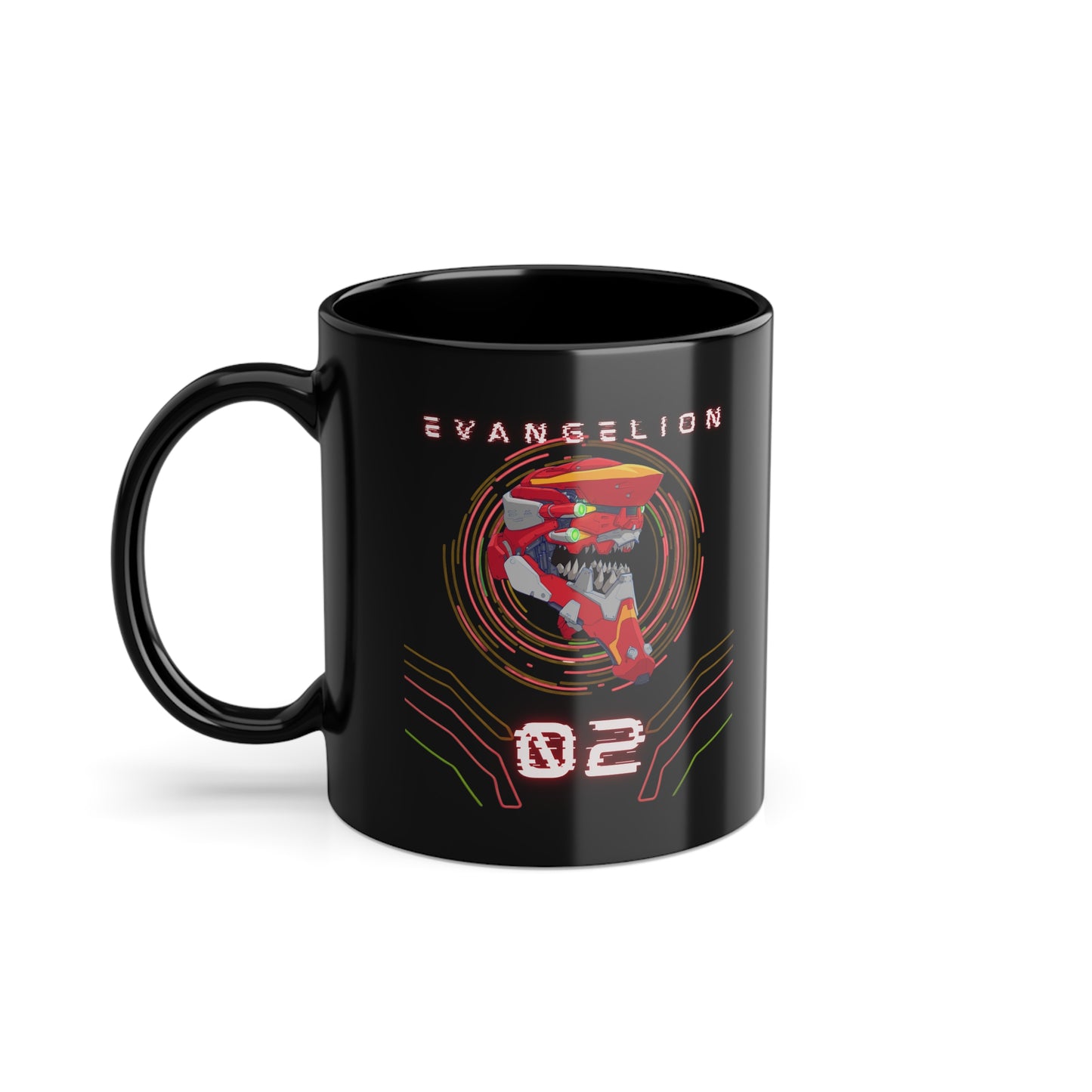 Neon Genesis Evangelion Mug - Blueprint Eva-02 (Black)
